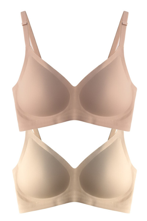 Seamless Bra - Soft | Lazer Kesim Balensiz Ayarlanabilir Askılı Dikişsiz Kadın Sütyen 2'li Paket-3