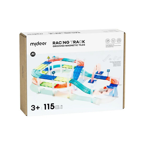 Magnetic Tiles Arabalı Yarış Pisti - 115 Parça
