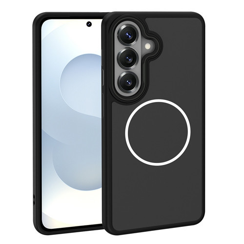 Galaxy S26 Plus Kılıf M-Safe Şarj Özellikli Metal Kamera Çerçeveli Sanremo Silikon Kılıf