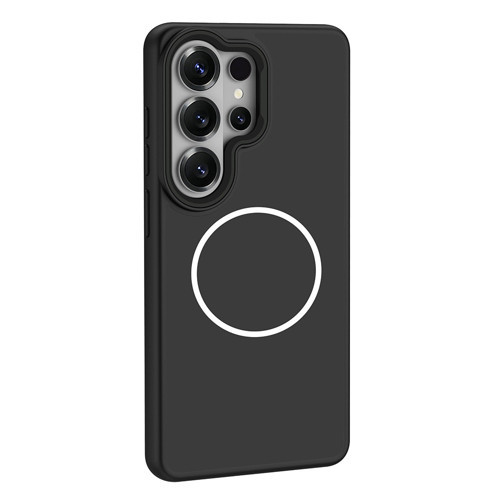 Galaxy S26 Ultra Kılıf M-Safe Şarj Özellikli Metal Kamera Çerçeveli Sanremo Silikon Kılıf