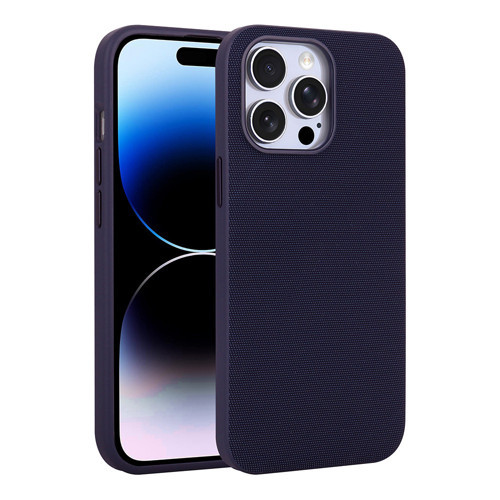 iPhone 14 Pro Max Kılıf M-Safe Şarj Özellikli Kumaş Tasarımlı Miami Sert PC Kılıf