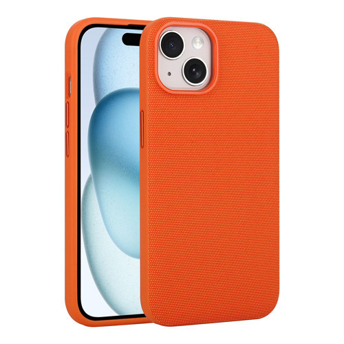 iPhone 15 Kılıf M-Safe Şarj Özellikli Kumaş Tasarımlı Miami Sert PC Kılıf