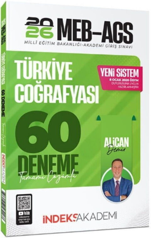 İndeks Akademi 2026 MEB AGS Türkiye Coğrafyası 60 Deneme