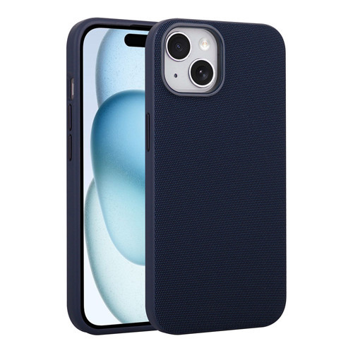 iPhone 15 Kılıf M-Safe Şarj Özellikli Kumaş Tasarımlı Miami Sert PC Kılıf