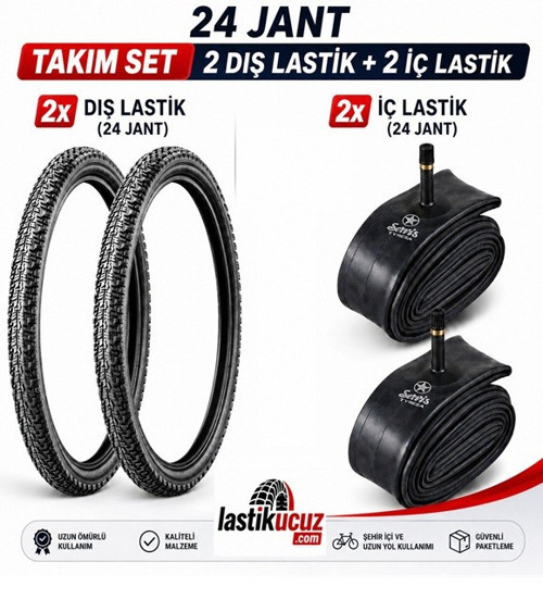24X1.95 DIŞ LASTİK (THRONE) VE İÇ LASTİĞİ Bisiklet Lastiği ve İç Lastik (2 ŞER ADET TAKIM)