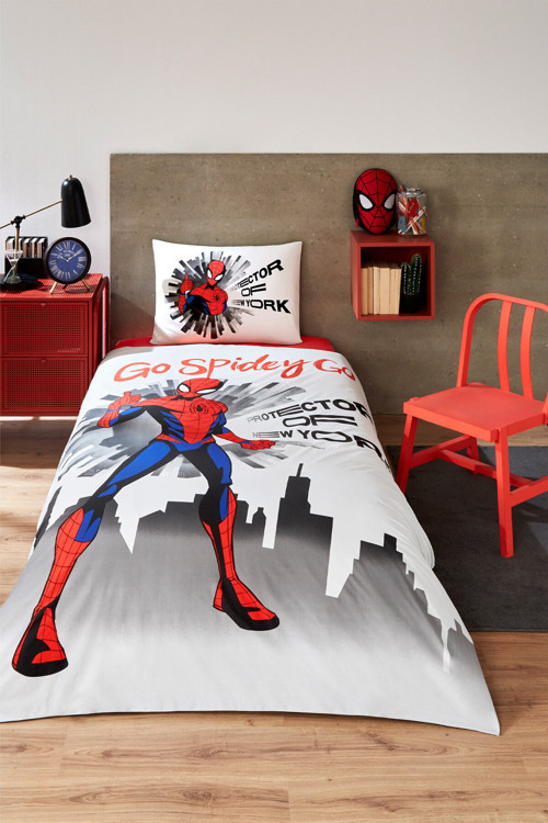 Spiderman Go Spidey Tek Kişilik Lisanslı Lastikli Çocuk Nevresim Takımı