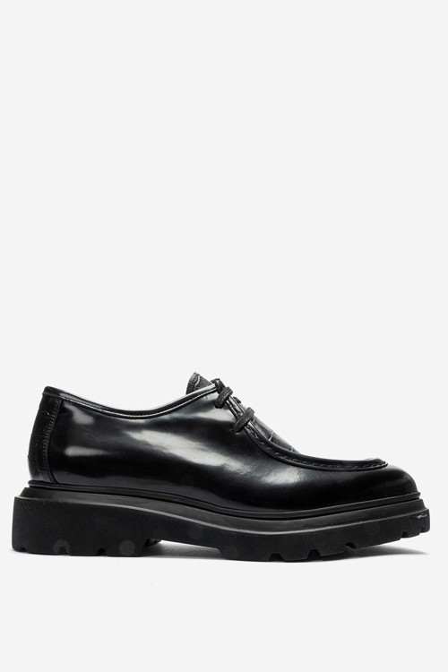 Erkek Kalın Taban Klasik Loafer Gerçek Deri FR 54081 SİYAH AÇMA