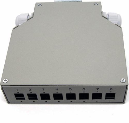 DIN-Ray için Ek Kutusu, 8 x LC/Duplex Coupler için (Fiber coupler ve pigtail haricen temin edil