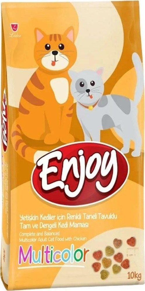 Multicolor Renkli Tavuklu Yetişkin Kedi Maması 10Kg
