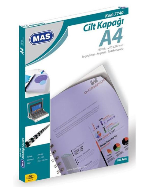 A4 Mavi Cilt Kapağı 7740