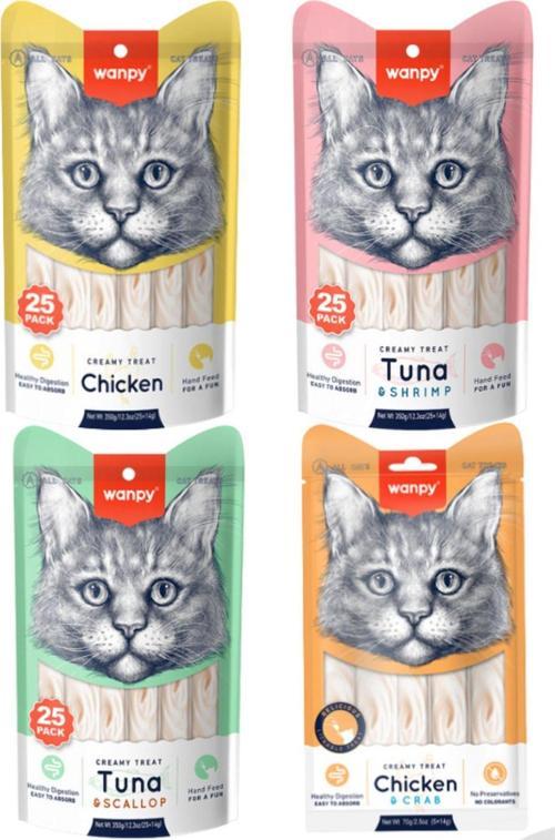 Creamy Cat Treat Karışık Krema Sıvı Kedi Ödül Maması 14 Gr X 100 Adet (Bursamagaza16)