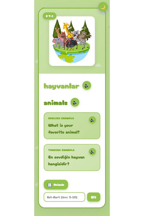 Mindoland A1 Hayvanlar Kelimeleri Serisi