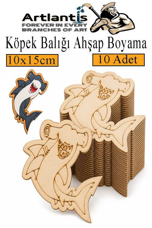Ahşap Boyama Deniz Canlıları 20 Adet 10x15cm Boyama Figürü Etkinlik Çoçuk Gelişim Motor Beceri Kreş Anasınıfı
