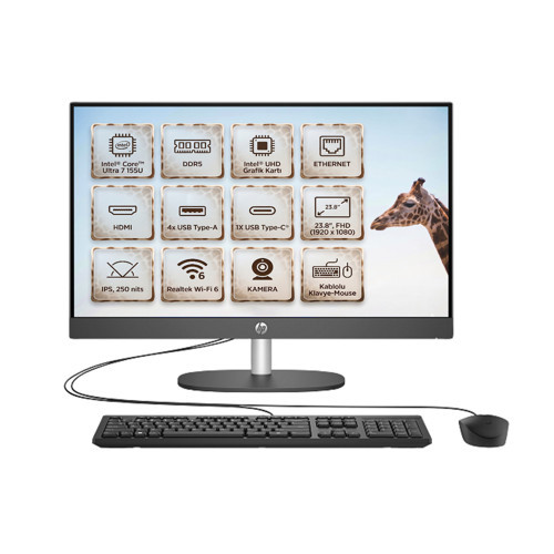 ProOne 240 G10 Intel Core Ultra 7 155U 48GB 4TB SSD 23.8" FHD W11P All In One Pc D21FRET 017