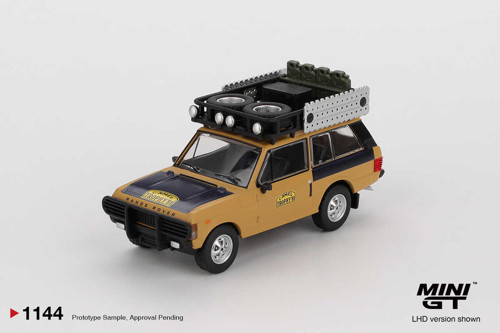 MINI GT Range Rover 1981 Camel Trophy Sumatra Winner C. Swoboda K. Mentel MGT01144 1:64 Model Araba