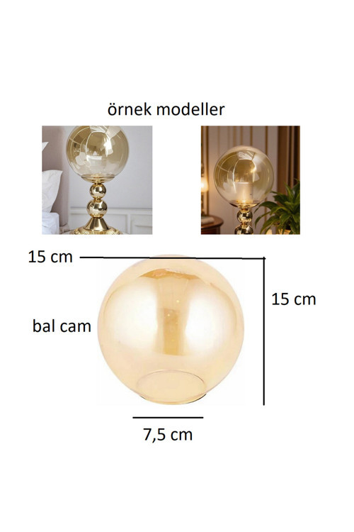 BAL RENKLİ KAR TOPO GLOP CAM HAKİKİ CAM 15EN : 15YÜK : 7,5CM AĞIZ
