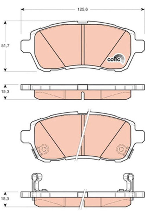 Ön Fren Balatası Ford Fiesta 2008-2017 Mazda 2 2007-2015 Suzuki Swift 2010-2017