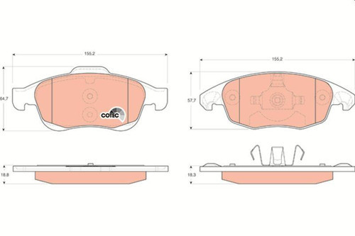 Peugeot Partner Citroen Berlingo Ön Fren Balatası 2009-2018