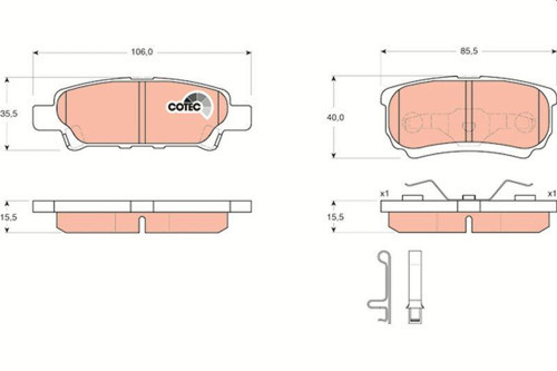 Mitsubishi Lancer Outlander Arka Fren Balatası 2003-2012