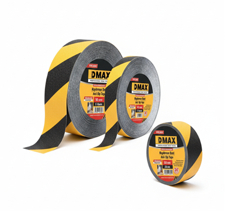 Merdiven Kaydırmaz Bant Dmax Sarı Siyah 50 mm x 15 mt DMX4627