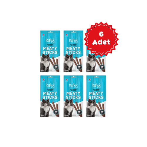 Plus Meaty Sticks Somonlu Kedi Ödül Çubuğu 15gr (3lü) x 6 Paket