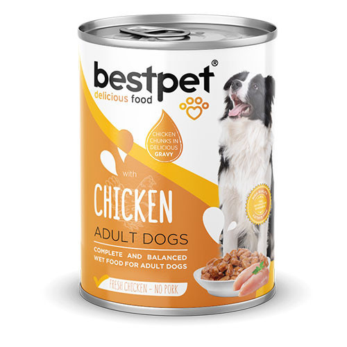 Parça Etli Tavuk Etli Yetişkin Köpek Konservesi 6 Adet 400 Gr