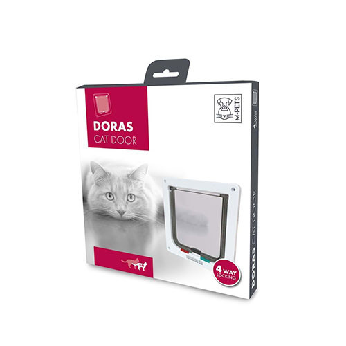 Doras Kedi Kapısı 4 Yönlü Beyaz 19,7x19 Cm
