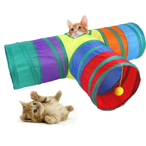 T Model Kapalı Katlanabilir Kedi Tüneli