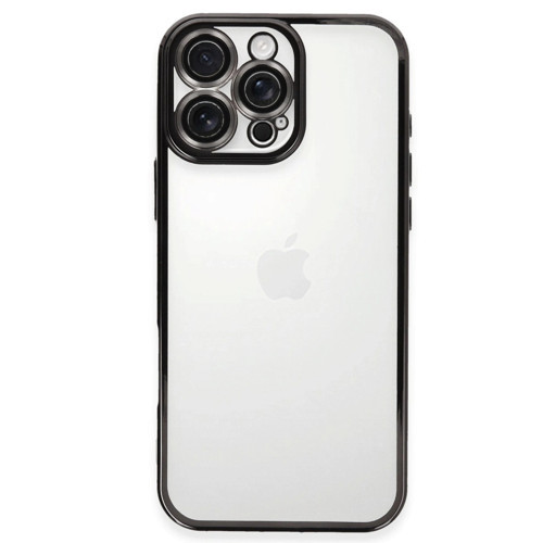 Apple İphone 16 Pro Max Kılıf Razer Lensli Silikon - Siyah