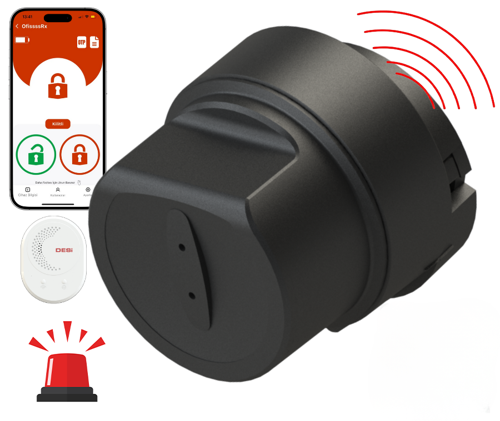 Utopic RXe DAHİLİ ALARM SİSTEMLİ Yapay Zeka Destekli Akıllı Kilit - WiFi Akıllı Köprü - Türkiye′de Üretilen Kapılara Özel (Google Home, Home Assistant ve Alexa)