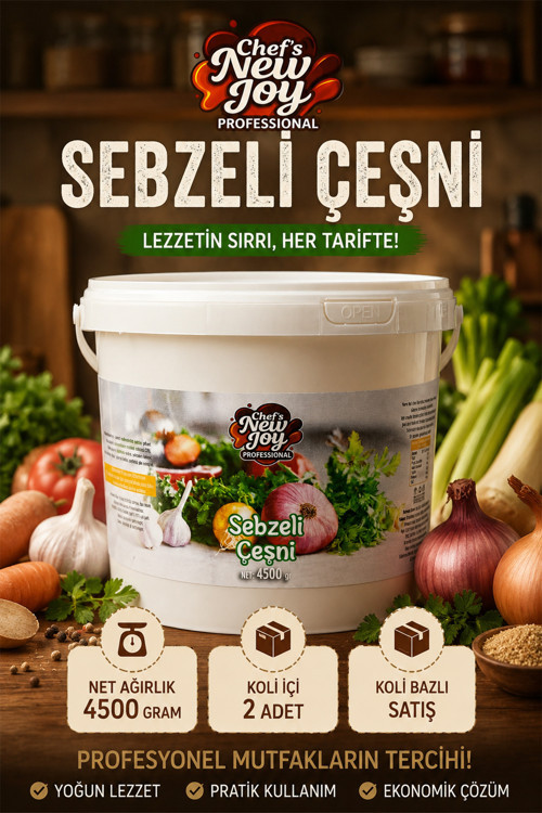 Sebzeli Çeşni 4500 G X 2 Adet - 1 Koli (Koli Bazlı Avantaj Paketi)