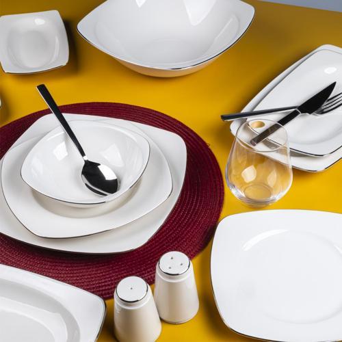 Allure Platin 12 Kişilik 56 Parça Yemek Takımı