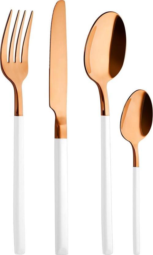 Soho Prestige Beyaz Bronz Çatal Kaşık Bıçak 24 Parça