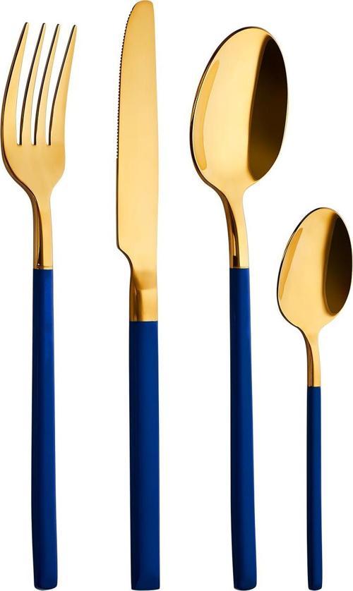 Soho Prestige Lacivert Gold Çatal Kaşık Bıçak 24 Parça
