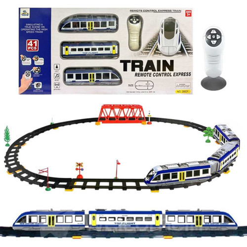 KUMANDALI TREN SETİ 2802Y R/C SESLİ IŞIKLI 41 PARÇA 220 CM 3+