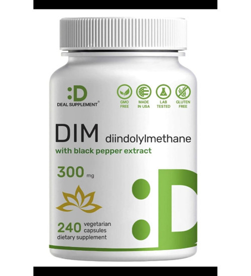 DIM with Black Pepper Extract 300mg 240 Vegetarian Capsules