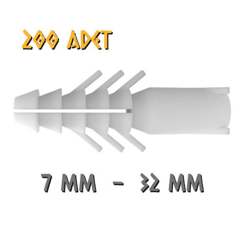 Standart Plastik Dübel - No: 7 - 200 Adet
