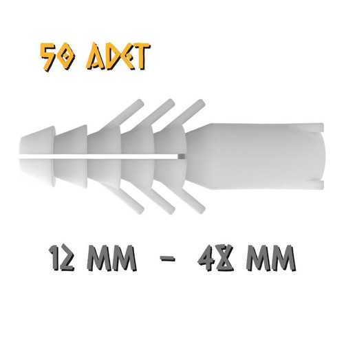 Standart Plastik Dübel - No: 12 - 50 Adet