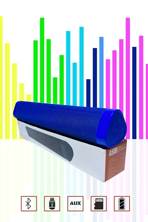 Bluetooth 5.0 Hoparlör Model A500 | Güçlü Bas ve Harika Sese Sahip Kablosuz Bluetooth Hoparlör (4604)