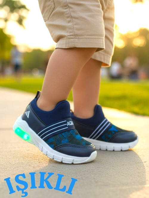 Kız / Erkek Çocuk Yumuşak Işıklı Spor Ayakkabı Nefes Alabilen Hafif Aqua Sneaker