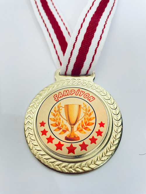 1 Adet Şampiyon Madalyası - Dijital Baskılı 1. Kalite Madalya