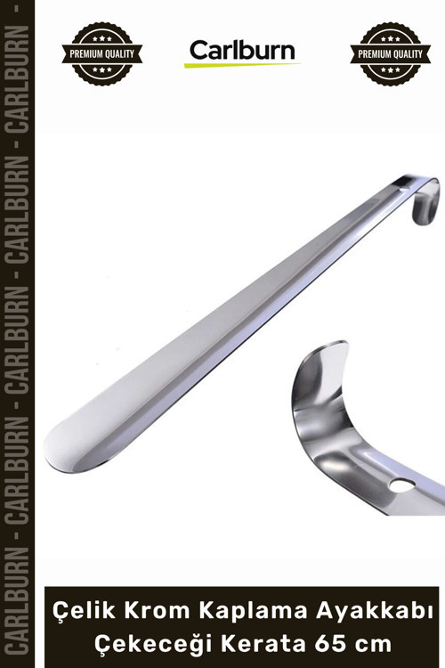 #Kerata Metal Sağlam Kaliteli Uzun Lüks Şık Yerli Çelik Krom Kaplama Ayakkabı Çekeceği Kerata 65 cm