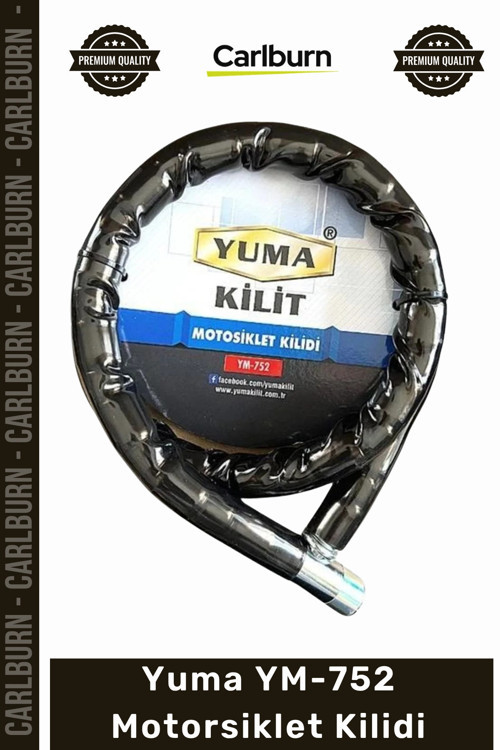 #Kilit Anahtarlı Körüklü Siyah 120cm 22mm Çelik Bilyalı Dişli Sistem YM752 Motorsiklet Kilidi