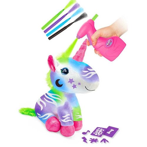HOBİ SETİ AİRBRUSH PLUSH 666-12 UNİCORN PELÜŞ BOYANABİLİR TEMİZLENİR 6+