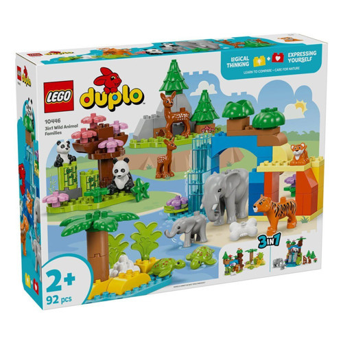 Epilons 10446 Lego Duplo 3ü1 Arada Vahşi Hayvan Aileleri 92 parça +2aş