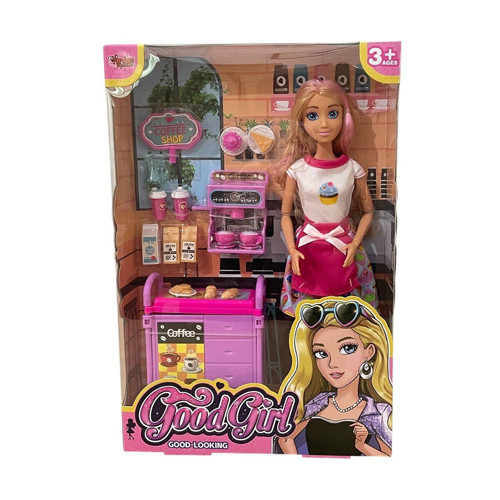 WG66748 Vardem Kutulu Kafe İşleten Bebek Set 11,5 inç