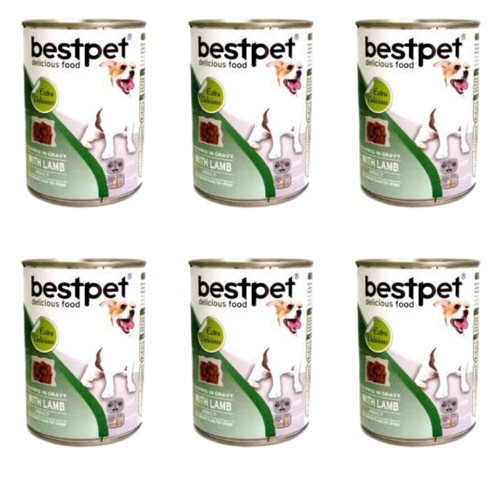 Kuzu Etli Jöleli Köpek Konservesi 415 gr (6'lı Ekonomik Avantaj Paketi)