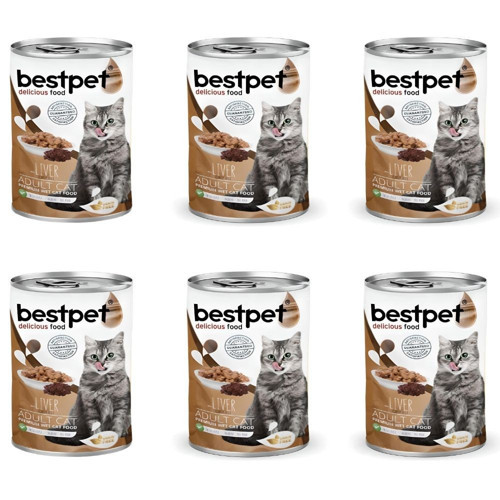 Ciğerli Soslu Yetişkin Kedi Konservesi 400 gr 6'lı Paket