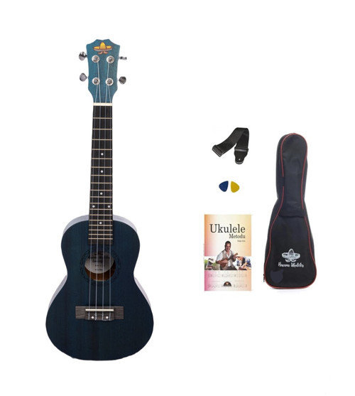 HK-213BK MAUN SOPRANO UKULELE SİYAH SET(KILIF-ASKI-METHOD-PENA HEDİYELİ)