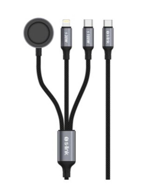 Armor CLW-01 100W 1.2m Type-C to Type-C Lightning Siyah Hızlı Şarj Kablosu